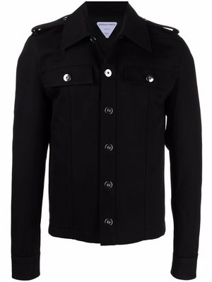 Bottega Veneta military style jacket - Black