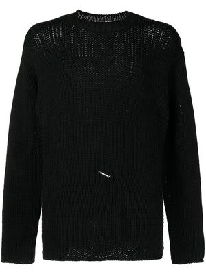 Off-White knitting-needle chunky-knit jumper - Black