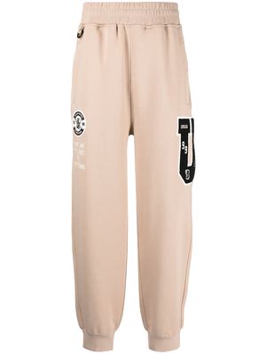 izzue embroidered tracksuit bottoms - Brown