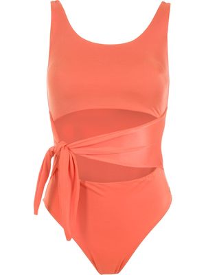 Brigitte Katia knot-detail one-piece swimsuit - Orange