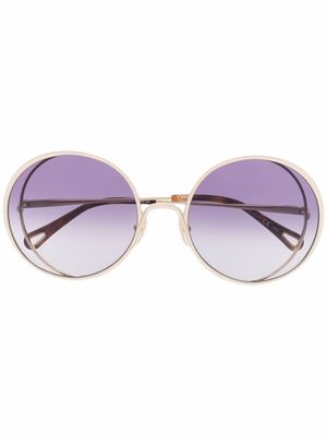 Chloé Eyewear Tayla round oversized sunglasses - Neutrals