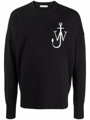 JW Anderson intarsia-knit logo jumper - Black
