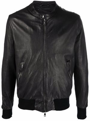 Giorgio Brato zip-fastening polished-finish jacket - Black