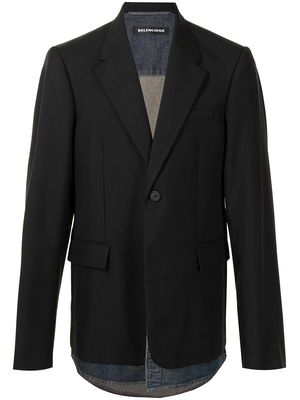 Balenciaga oversized layered blazer - Black