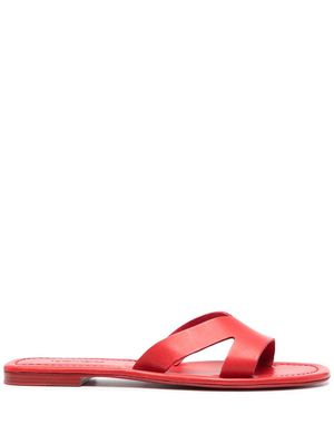 Kenzo strap design flat sandals - Red