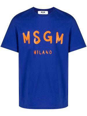 MSGM logo-print T-shirt - Blue