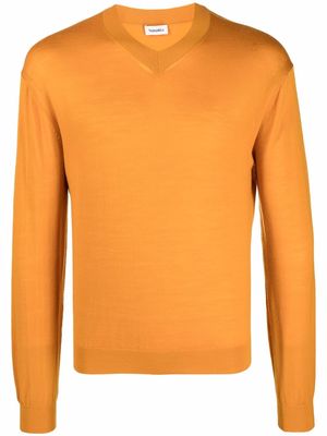 Nanushka v-neck fine knit jumper - Orange