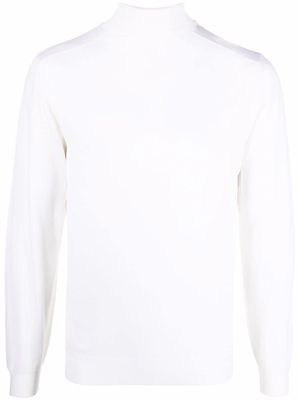 Fedeli fine-knit rollneck sweater - White