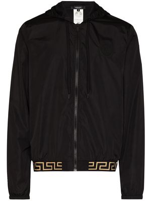 Versace Greca Border hooded lightweight jacket - Black