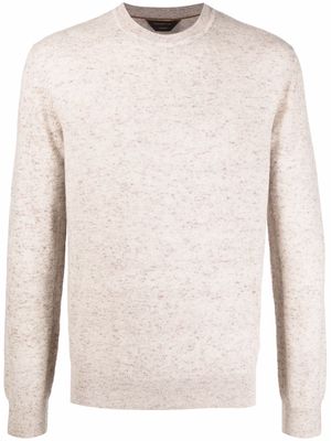 Ermenegildo Zegna speckle-knit cashmere jumper - Neutrals