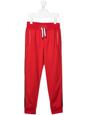 Givenchy Kids logo drawstring tracksuit bottoms - Red