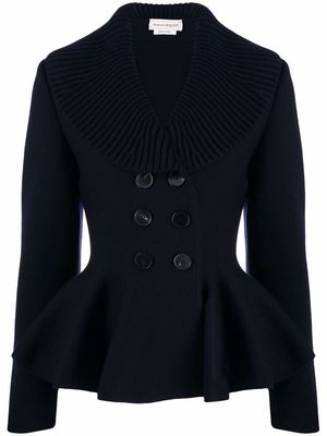 Alexander McQueen fitted double-breasted jacket - Blue