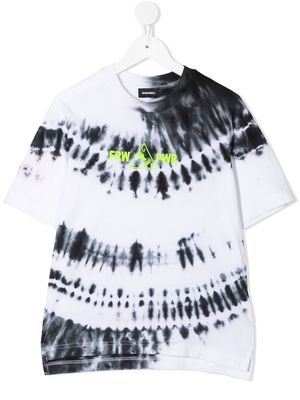 Diesel Kids tie-dye print T-shirt - White