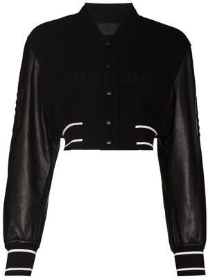 Givenchy cropped bomber jacket - Black