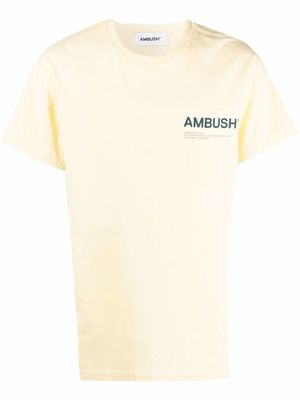 AMBUSH logo-print cotton T-shirt - Yellow