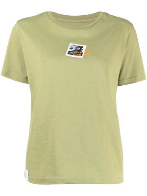 izzue logo crew-neck T-shirt - Green