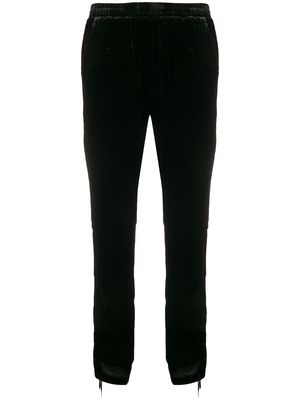 Gold Hawk gathered sides cropped trousers - Black