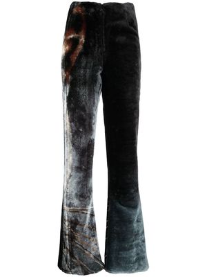 Conner Ives flared velvet trousers - Black