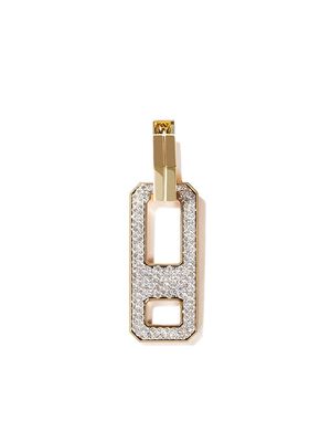 AS29 18kt yellow gold DNA pave diamond earring