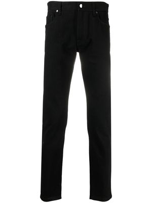 Fendi logo patch FF slim-fit jeans - Black