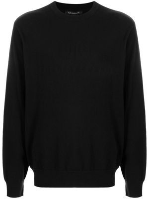 Armani Exchange knitted logo jumper - Black