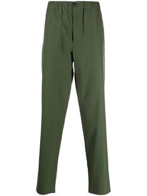 Kenzo K-logo cotton straight-leg trousers - Green