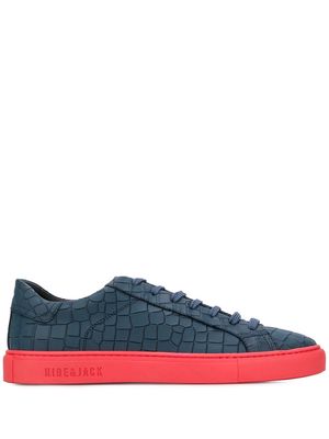 Hide&Jack low-top croc-effect sneakers - Blue