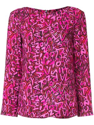 Louis Vuitton 2000s pre-owned long-sleeve printed T-shirt - Pink