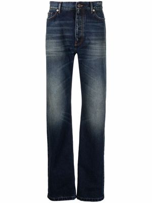 Balenciaga faded-effect straight-leg jeans - Blue