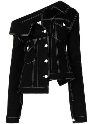 Monse asymmetric denim jacket - Black
