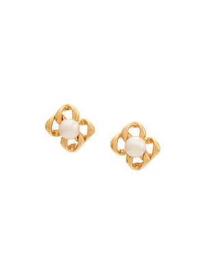 Rewind Vintage Affairs 1990s pearl embellished earrings - Gold