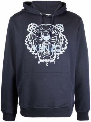 Kenzo tiger logo hoodie - Blue