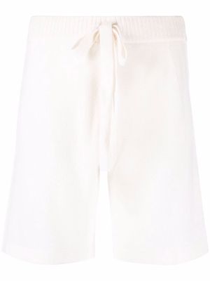 P.A.R.O.S.H. knitted drawstring waist shorts - White