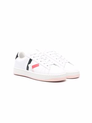 Kenzo Kids cushioned lace-up trainers - White