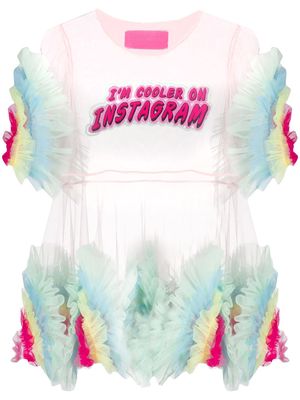 Viktor & Rolf I'm Cooler On Instagram tulle blouse - Pink