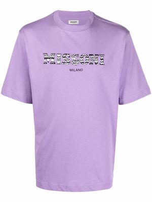 Missoni logo-print short-sleeved T-shirt - Purple