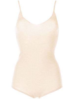 Cashmere In Love Joni fine-knit cashmere bodysuit - White