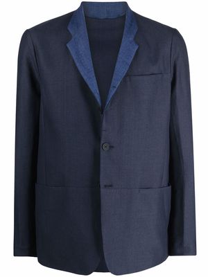 Sease Ellen contrast lapel blazer - Blue