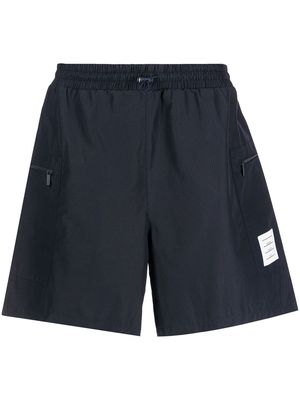 Thom Browne logo-patch track shorts - Blue