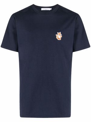 Maison Kitsuné fox-patch T-shirt - Blue