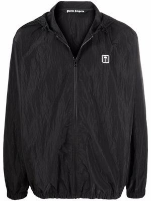 Palm Angels PXP hooded windbreaker jacket - Black