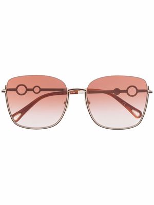 Chloé Eyewear frameless gradient sunglasses - Gold