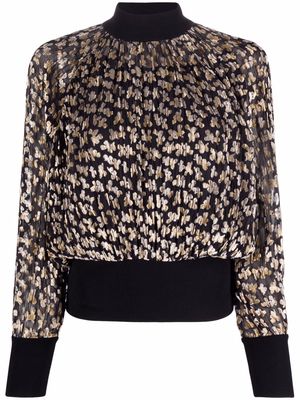 Tory Burch abstract floral-print blouse - Black