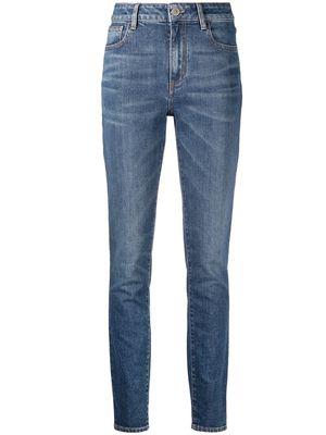 The Attico high-waist slim-fit jeans - Blue