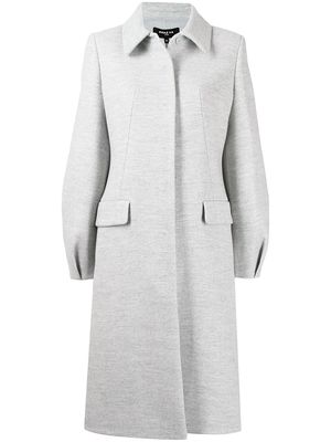 Paule Ka single-breasted long coat - Grey