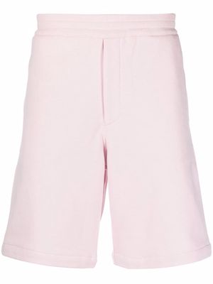 Alexander McQueen side-stripe cotton track shorts - Pink