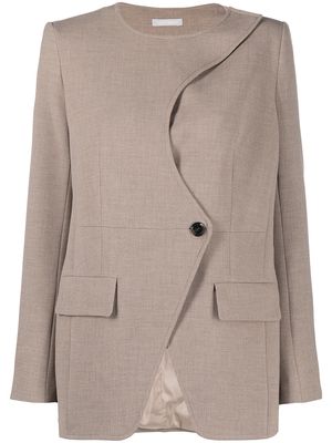 12 STOREEZ asymmetric blazer - Neutrals