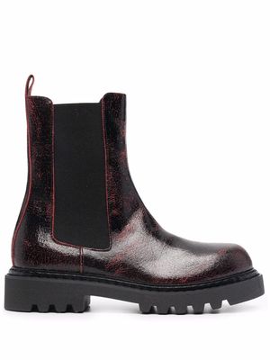 Just Cavalli cracked-effect chelsea boots - Black