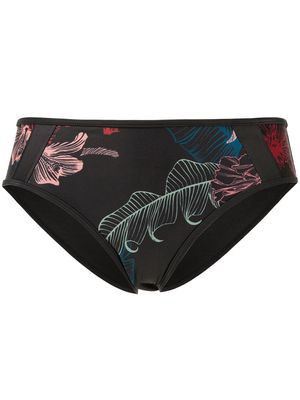 Duskii Fleur full brief bikini bottoms - Black