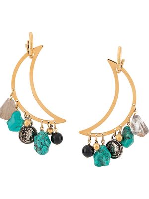 La DoubleJ Luna pendant earrings - Gold